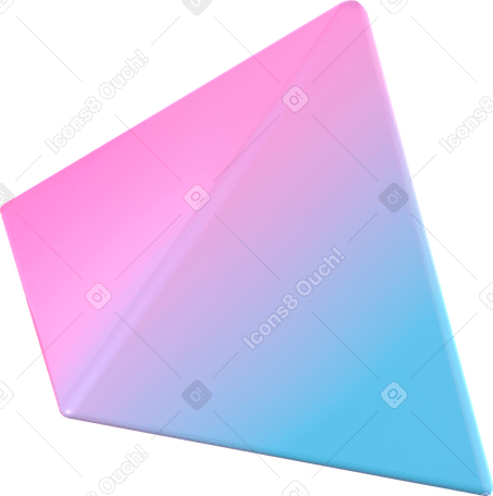 3D Pirámide de gradiente PNG, SVG