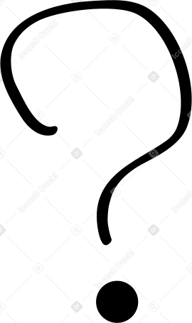 Вопросительный знак черный в PNG, SVG
