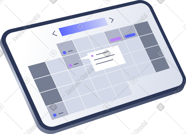 Tableta con calendario PNG, SVG