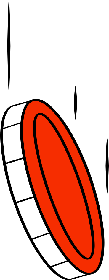 Moeda vermelha voadora com brilho PNG, SVG