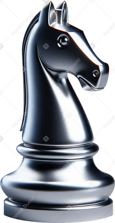 镀铬骑士国际象棋 PNG, SVG