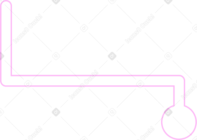 Неоновая линия в PNG, SVG