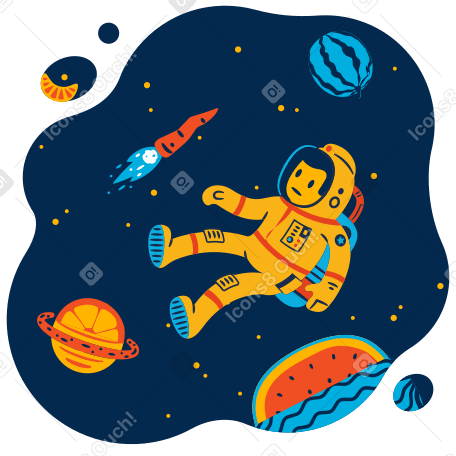 Galaxy of healthy food Illustration in PNG, SVG