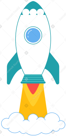 rocket with a cloud of smoke PNG, SVG