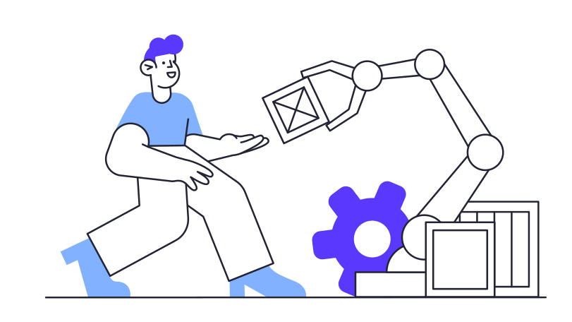 Automatization Illustration in PNG, SVG