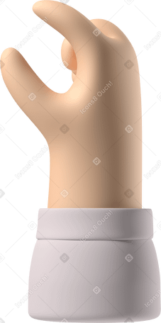 3D Pele pálida beliscando a mão PNG, SVG