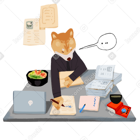 workaholic in the office PNG, SVG