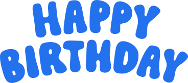 Happy birthday lettering arc PNG, SVG