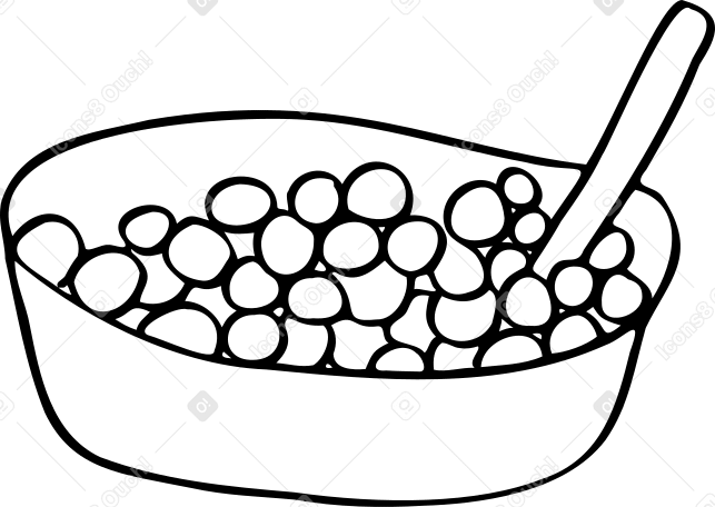 bowl with cereal PNG, SVG