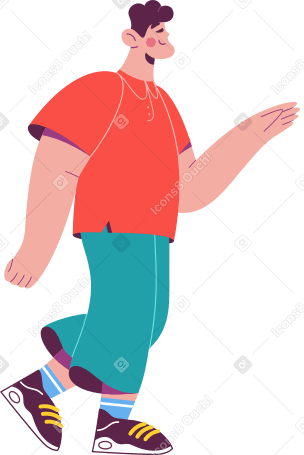 happy man takes something Illustration in PNG, SVG
