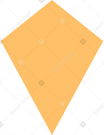 orange kite PNG, SVG