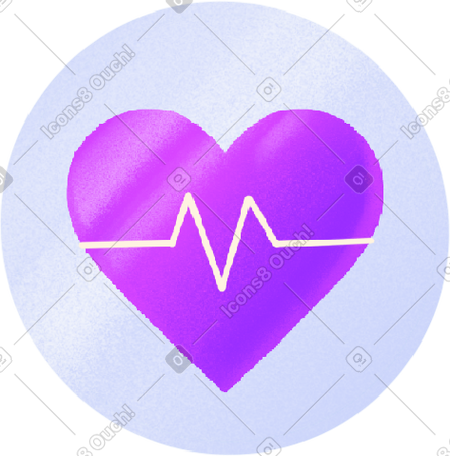 icon with heart and pulse PNG, SVG