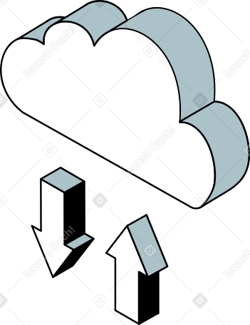 矢印の付いた雲 PNG、SVG