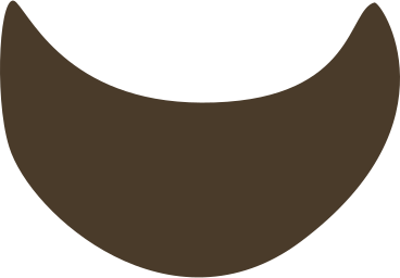 Brown crescent PNG, SVG