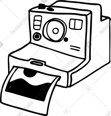 Polaroid camera printing photograph PNG, SVG