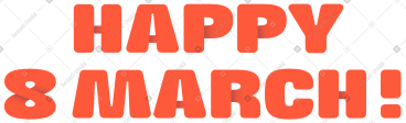 Lettering happy 8 march! PNG, SVG