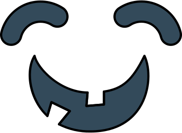 Spooky face PNG, SVG