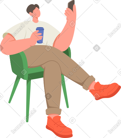 电话的男人 PNG, SVG