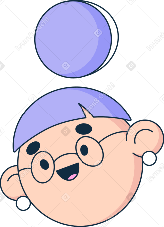 woman's head with glasses Illustration in PNG, SVG