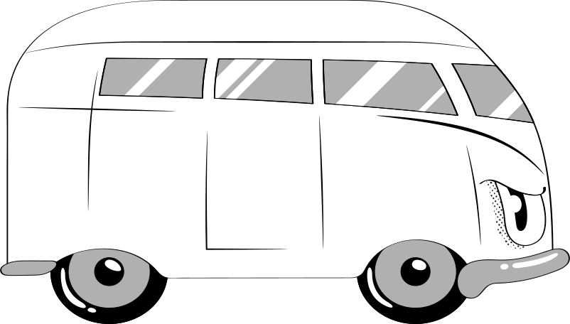 Minivan Illustration in PNG, SVG