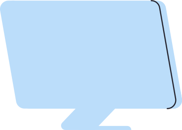 blue monitor from back PNG, SVG