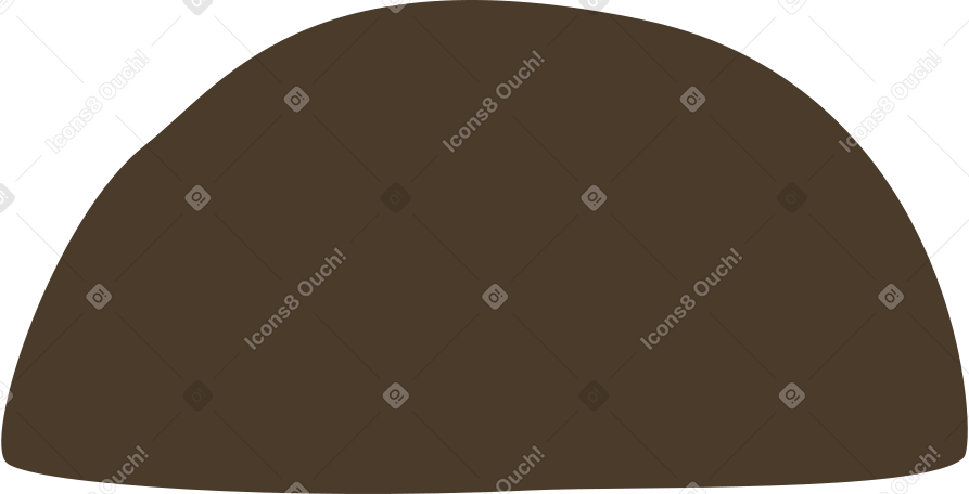 brown semicircle PNG, SVG