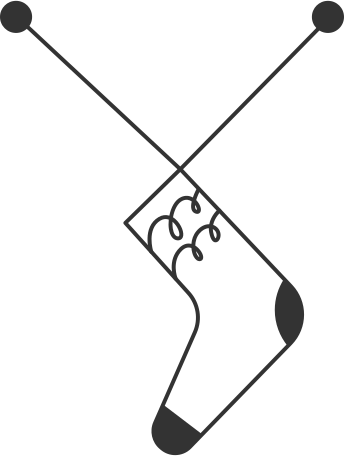 knitted sock Illustration in PNG, SVG