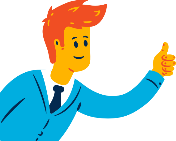 man shows thumbs up Illustration in PNG, SVG