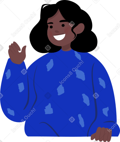 girl is holding something Illustration in PNG, SVG