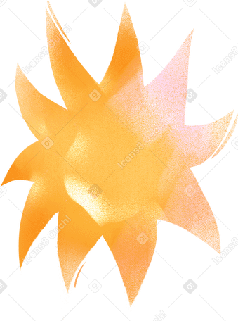 yellow spot with rays Illustration in PNG, SVG