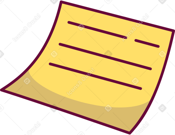 small piece of paper recipe PNG, SVG