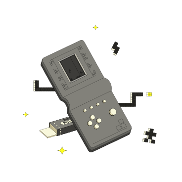 Retro pocket console for Tetris from the 90s PNG, SVG