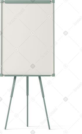 3D flipchart Illustration in PNG, SVG