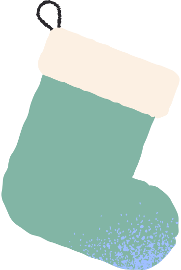 green stocking PNG, SVG