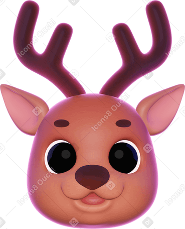 3D deer icon PNG, SVG