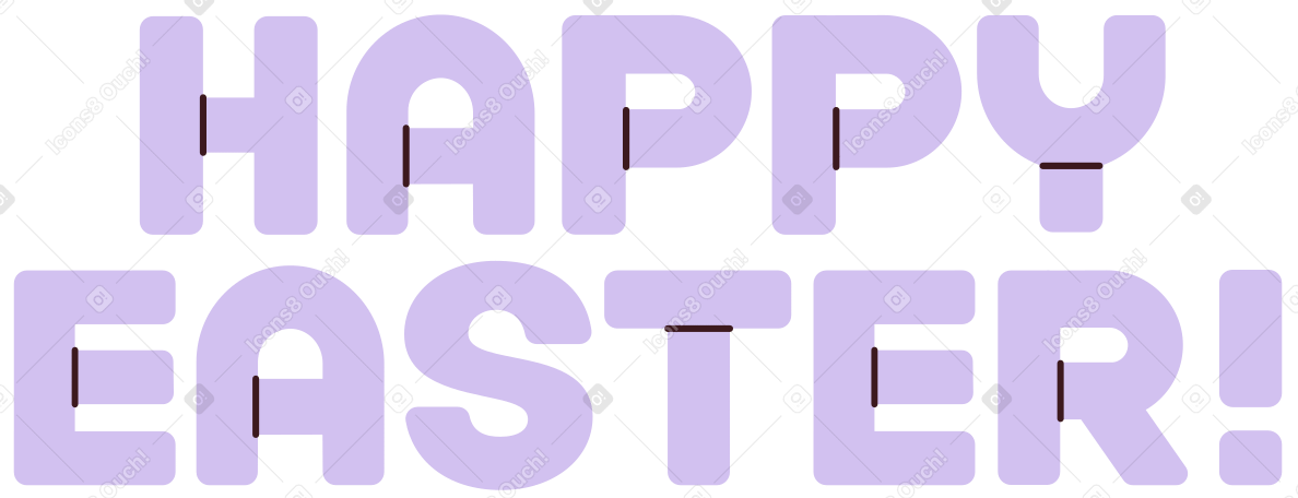 lettering happy easter! PNG, SVG
