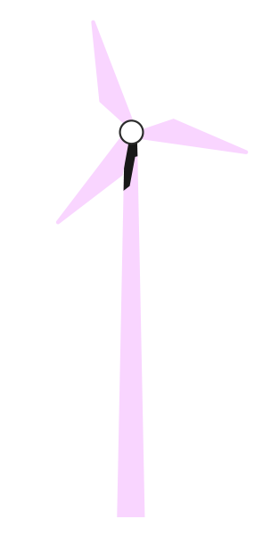 moving wind turbine clipart