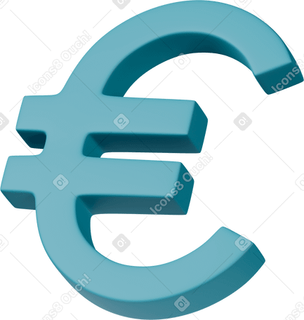 3D euro PNG, SVG