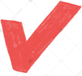little red check mark Illustration in PNG, SVG
