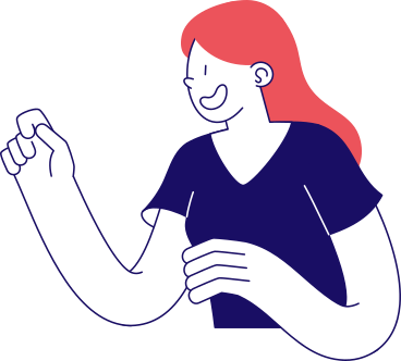 smiling woman holding something in her hand PNG, SVG