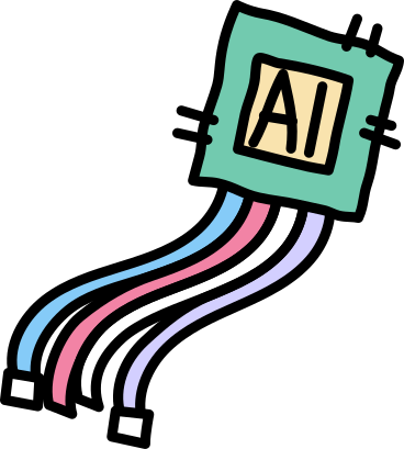 Чип искусственного интеллекта в PNG, SVG