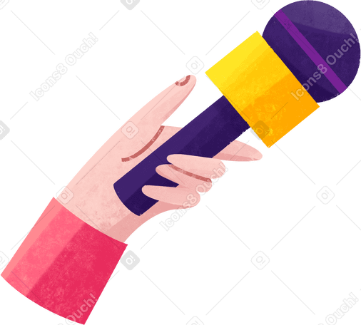 hand with microphone PNG、SVG