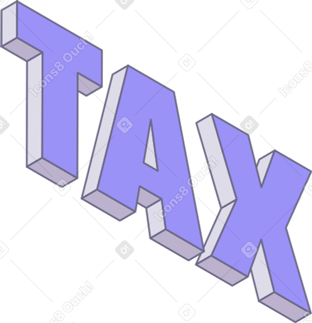lettering tax text PNG, SVG