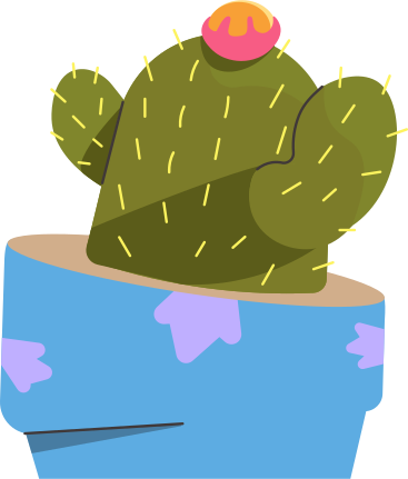 Illustration animée cactus aux formats GIF, Lottie (JSON) et AE