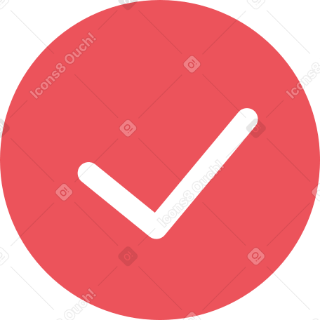 checkmark in red circle PNG, SVG