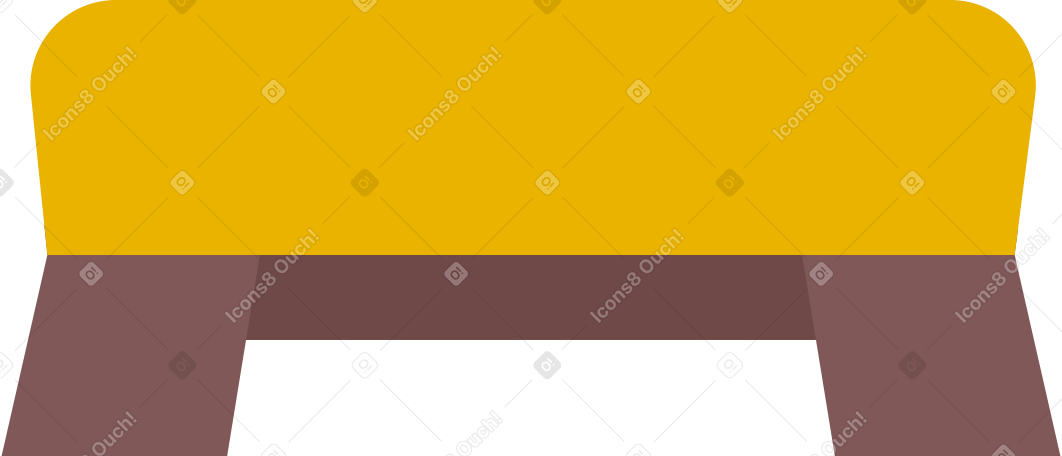yellow banquette chair Illustration in PNG, SVG