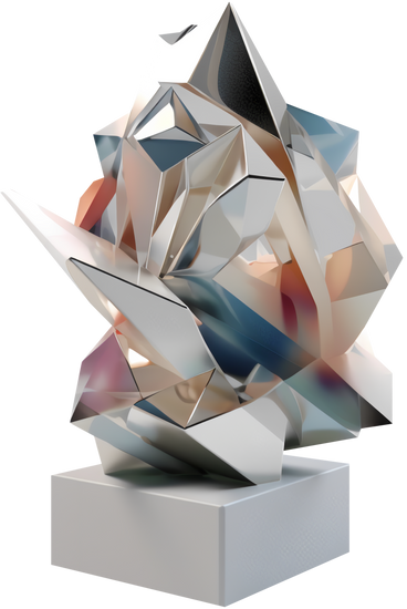 abstract sculpture made of metal PNG, SVG