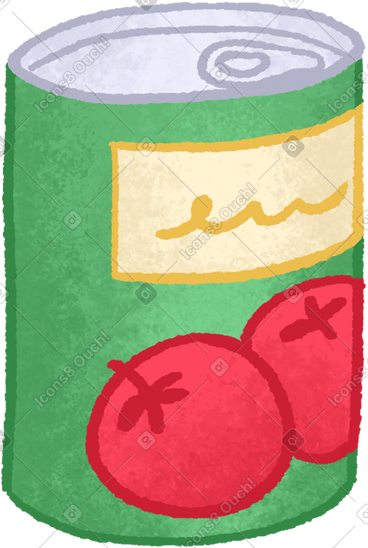 Can with tomatoes PNG, SVG