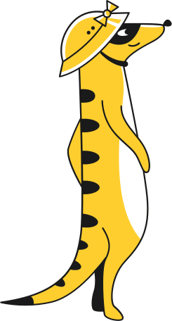 Illustration suricate femelle aux formats PNG, SVG