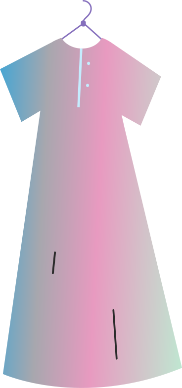 Hängendes kleid mit farbverlauf PNG, SVG